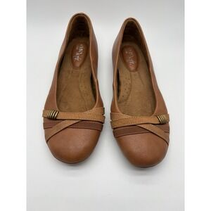 EuroSoft, By Sofft,  Shianna Flat, Brown Tan, Size 7, NWOB